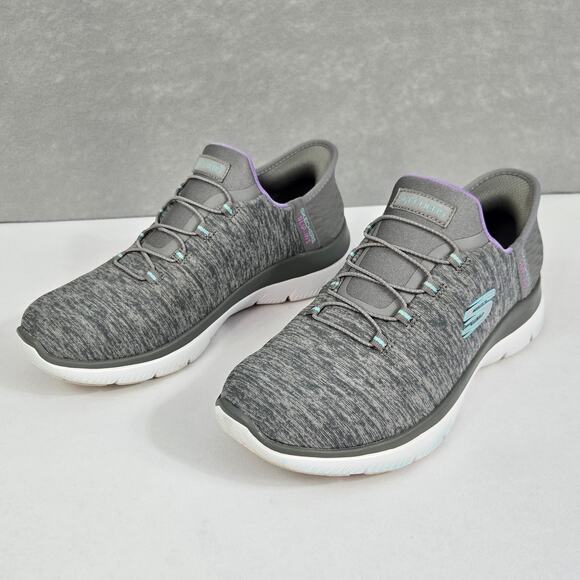 Skechers Summits Slip-Ins Memory Foam Athletic Sneakers Gray/Mint Women's 7 WIDE - Picture 4 of 10